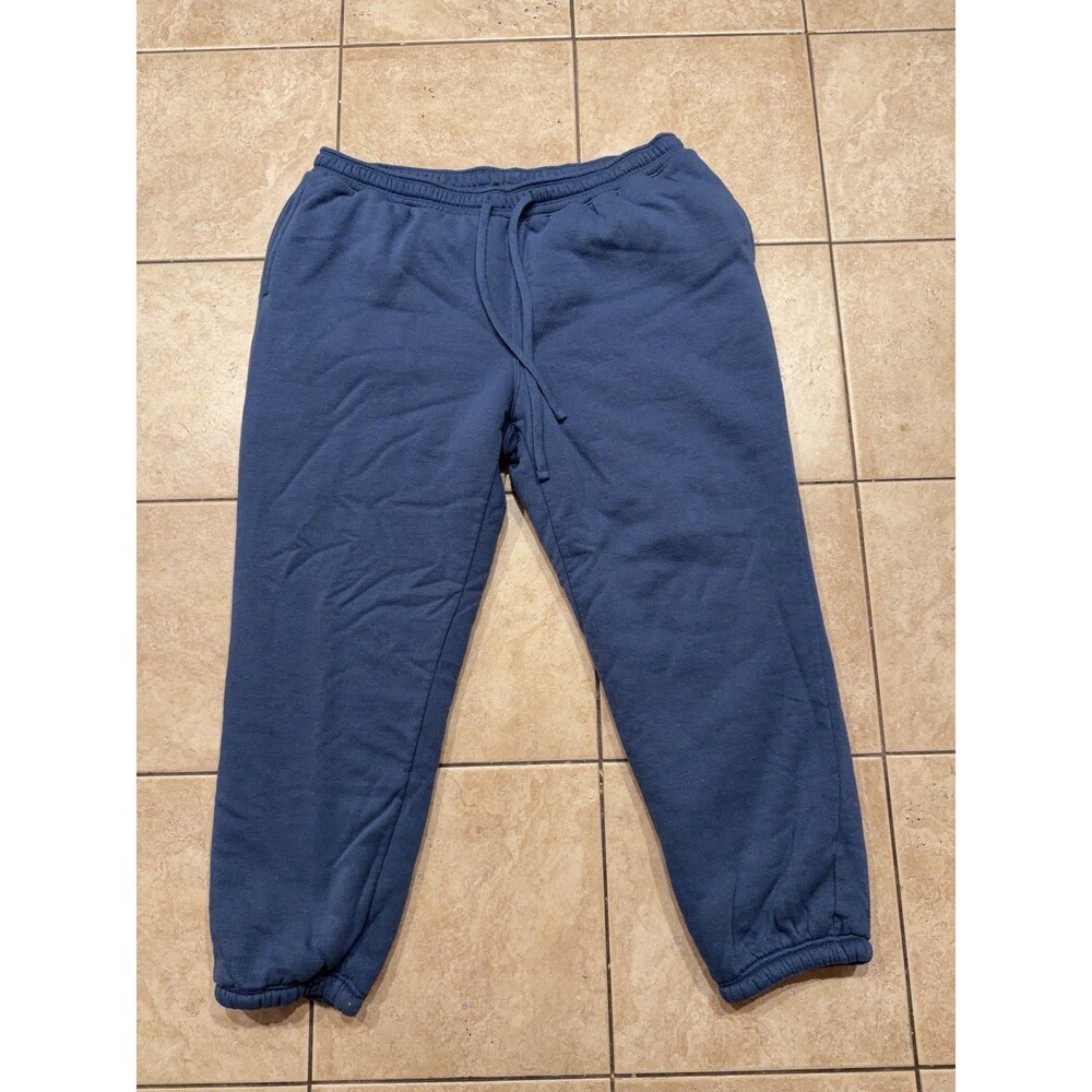 Eddie Bauer Sweatpants Mens XXL Blue Sherpa Lined Pants Joggers Warm Outdoor